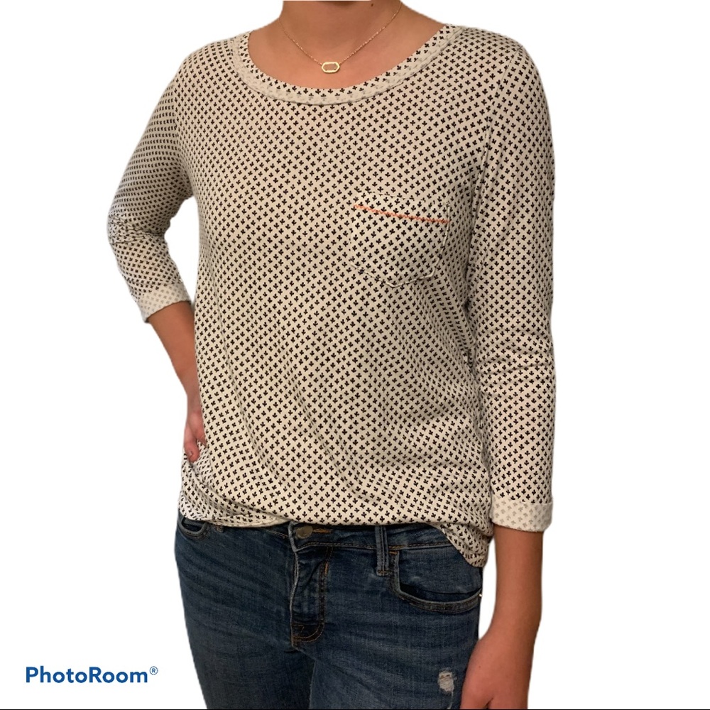 T. La Anthropologie Patterned Blouse